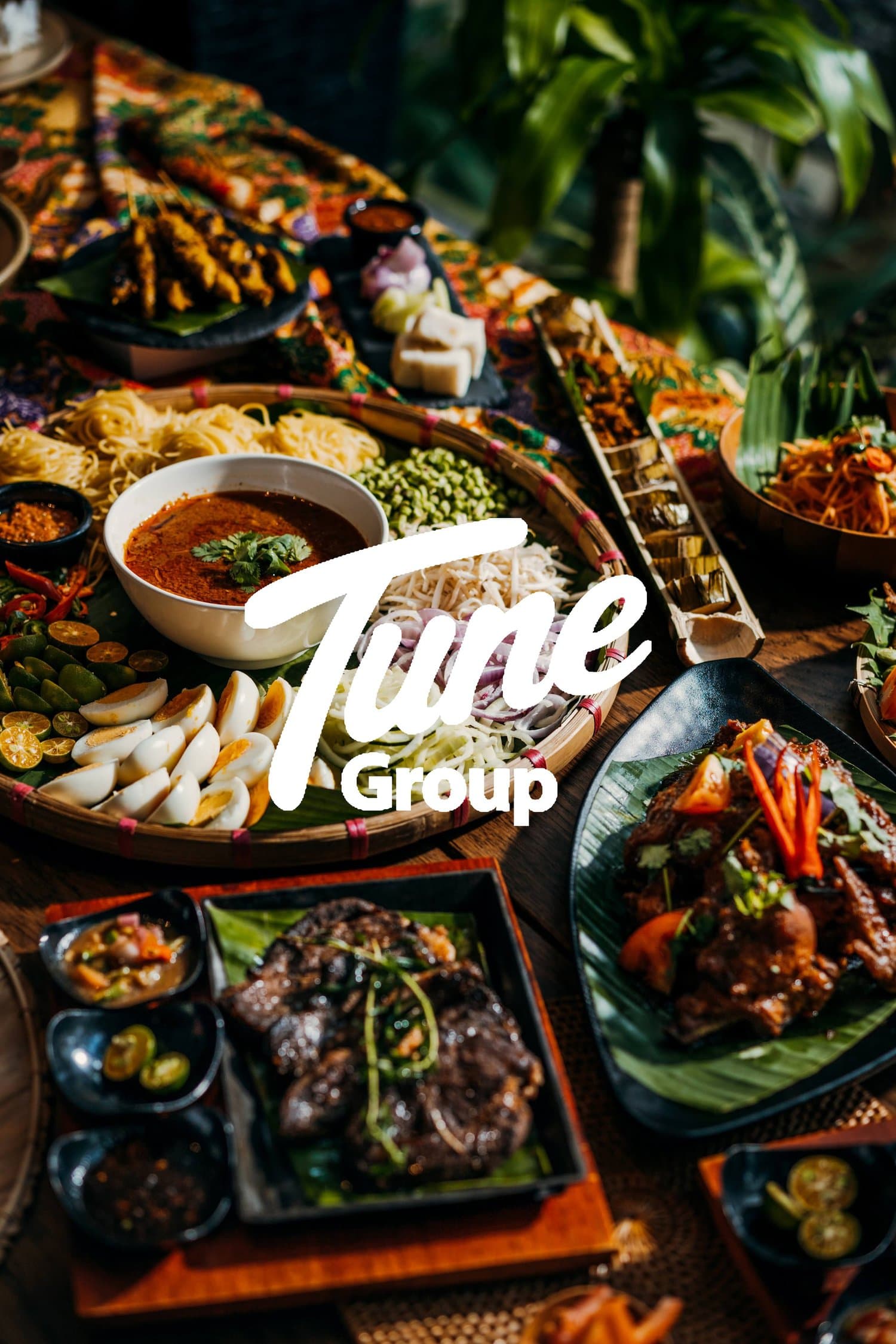 Food spread photographed for Tune Group by White Balance Studio